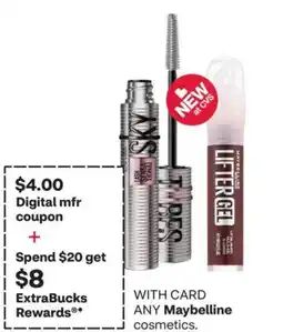 CVS Maybelline Lash Sensational Mascara and Lifter Gel offer