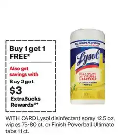 CVS Lysol disinfectant spray offer