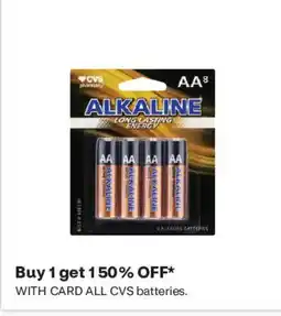CVS Cvs alkaline batteries offer