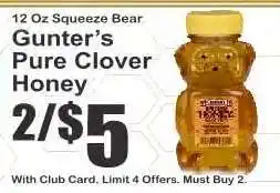 Key Food Gunter’s Pure Clover Honey offer