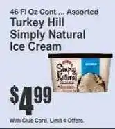Key Food Turkey Hill Simply Natural Ice Cream offer