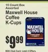 Key Food Maxwell House Coffee K-Cups offer