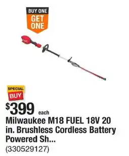 The Home Depot Milwaukee M18 FUEL 18V 20 in. Brushless Cordless Battery Powered Sh... offer