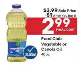 Coborn's Food Club Vegetable or Canola Oil offer