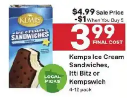 Coborn's Kemps Ice Cream Sandwiches offer