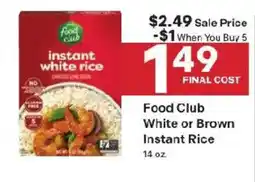 Coborn's Food Club White or Brown Instant Rice offer