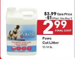 Coborn's Paws Cat Litter offer