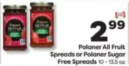 Weis Markets Polaner All Fruit Spreads or Polaner Sugar Free Spreads offer