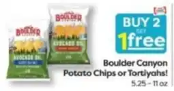 Weis Markets Boulder Canyon Potato Chips or Tortiyahs offer