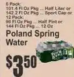 Key Food Poland Spring Water offer
