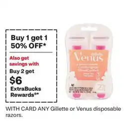 CVS Gillette or Venus disposable razors offer