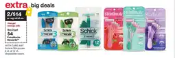 CVS Schick or Skintimate disposable razors offer
