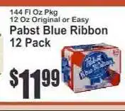 Key Food Pabst Blue Ribbon 12 Pack offer