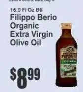 Key Food Filippo Berio Organic Extra Virgin Olive Oil offer