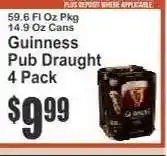 Key Food Guinness Pub Draught 4 Pack offer