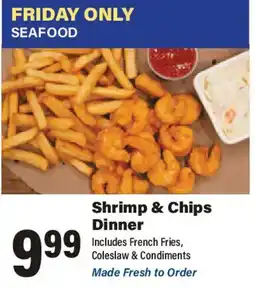 Big Y Shrimp & Chips Dinner offer