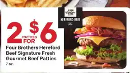 Coborn's Four Brothers Hereford Beef Signature Fresh Gourmet Beef Patties offer