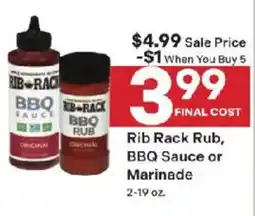 Coborn's Rib Rack Rib Rack Rub, BBQ Sauce or Marinade offer