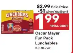 Coborn's Oscar Mayer Fun Pack Lunchables offer