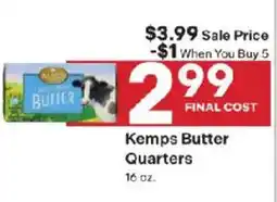 Coborn's Kemps Butter Quarters offer