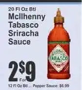 Key Food McIlhenny Tabasco Sriracha Sauce offer