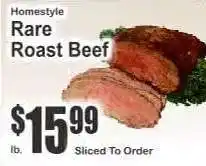 Key Food Rare Roast Beef offer