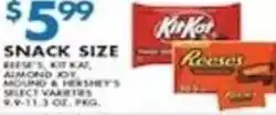 Compare Foods Reese's, Kit Kat, Almond Joy, Snickers & Hershey's Select Varieties offer