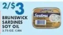 Compare Foods Brunswick sardines soy oil offer