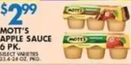 Compare Foods Mott's apple sauce offer