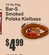 Key Food Bar-S Smoked Polska Kielbasa offer