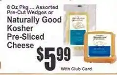 Key Food Naturally Good Kosher Pre-Sliced Cheese offer
