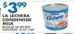 Compare Foods Nestle la lechera condensed milk offer