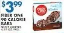 Compare Foods Fiber One 90 Calorie Bars offer