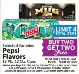 Food City Mountain Dew Pepsi Flavors offer