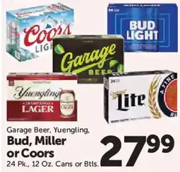 Food City Garage Beer, Yuengling, Bud, Miller or Coors offer