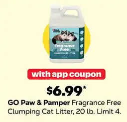 Grocery Outlet Go Paw & Pamper Fragrance Free Clumping Cat Litter offer