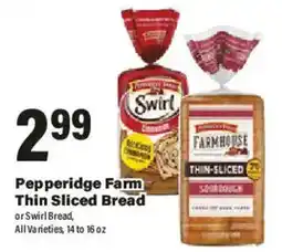 Big Y Pepperidge Farm Thin Sliced Bread offer
