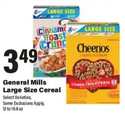 Big Y General Mills Large Size Cereal offer