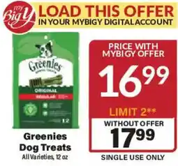Big Y Greenies Dog Treats offer