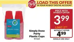 Big Y Simply Done Party Plastic Cups offer