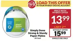 Big Y Simply Done Strong & Sturdy Paper Plates offer