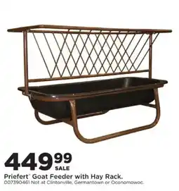Mills Fleet Farm Priefert Goat Feeder with Hay Rack offer
