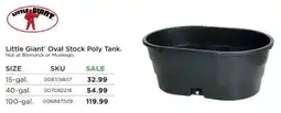 Mills Fleet Farm Little Giant oval stock poly tank offer