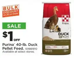 Mills Fleet Farm Purina duck pellet feed offer