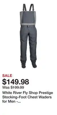 Cabela's White River Fly Shop Prestige Stocking-Foot Chest Waders for Men - Cool Grey - Small offer
