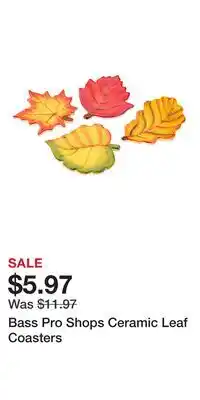 Cabela's Bass Pro Shops Ceramic Leaf Coasters offer