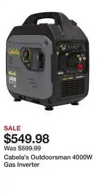 Cabela's Cabela's Outdoorsman 4000W Gas Inverter offer