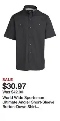 Cabela's World Wide Sportsman Ultimate Angler Short-Sleeve Button-Down Shirt - Asphalt - S offer