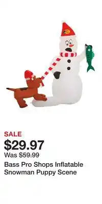 Cabela's Bass Pro Shops Inflatable Snowman Puppy Scene offer