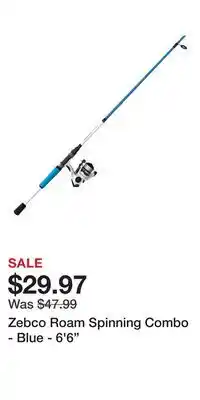 Cabela's Zebco Roam Spinning Combo - Blue - 6'6 offer